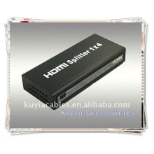 Divisor de venta rápido HDMI 1 * 4, una división de la señal de entrada de HDMI a cuatro dispositivos del fregadero de HDMI